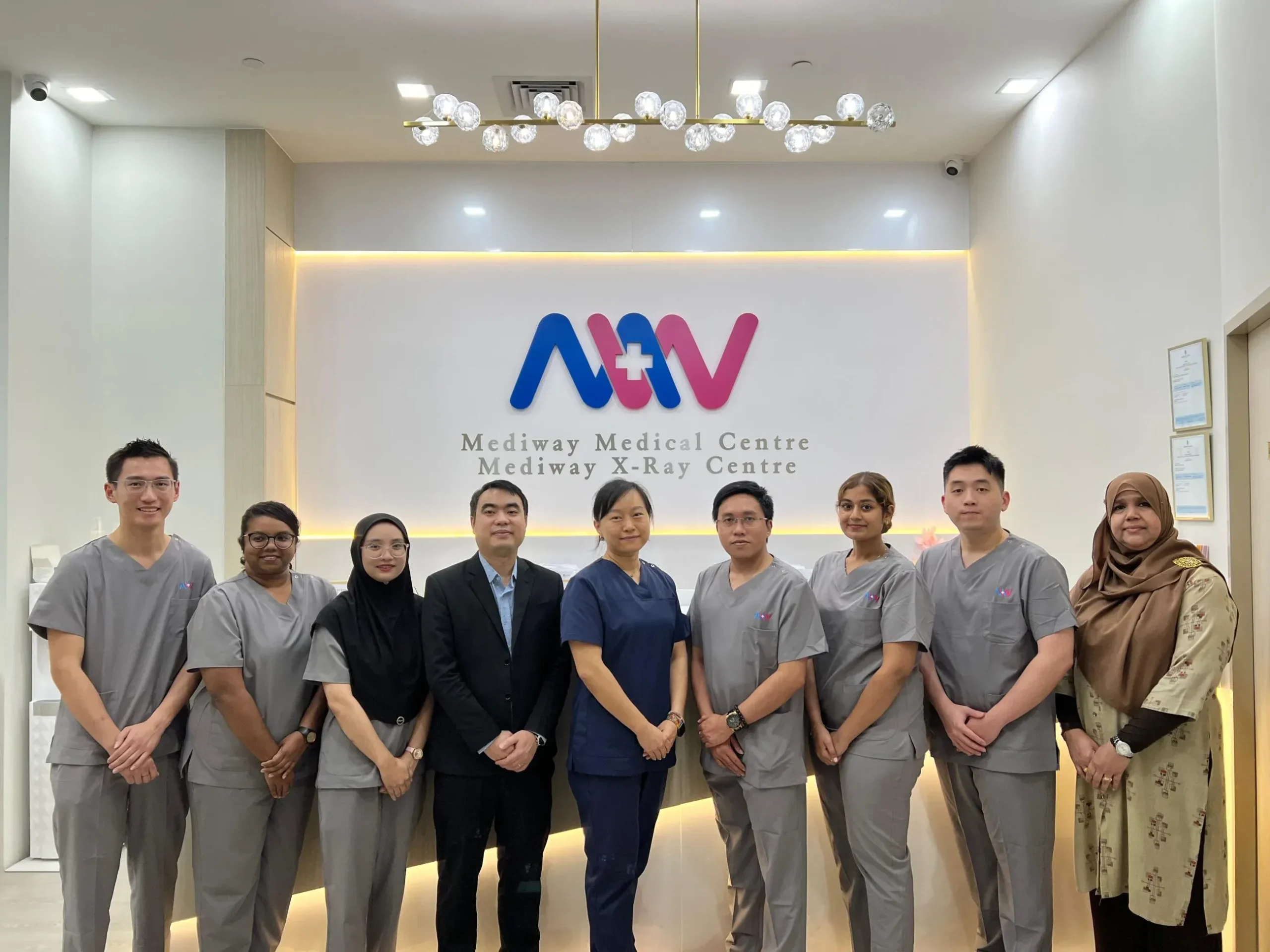 Mediway Medical Centre team: doctors, nurses, phlebotomists and clinic support staff at Clarke Quay
